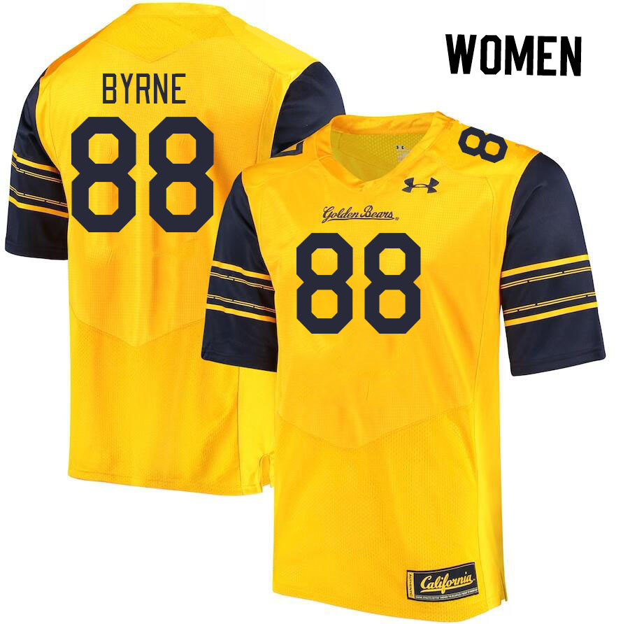 Women #88 J.T. Byrne California Golden Bears College Football Jerseys Stitched Sale-Gold